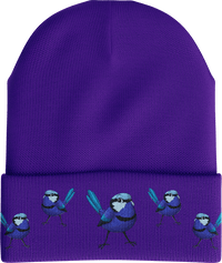 Blue Wren 3M Thinsulate Insulated Reflective Beanie thumbnail 2 blue wren beanie - madhats.com.au