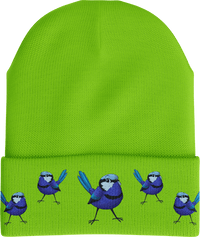 Blue Wren 3M Thinsulate Insulated Reflective Beanie thumbnail 1 blue wren beanie - madhats.com.au