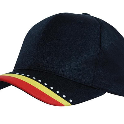 Breathable Poly Twill with Multi Coloured Printed Peak