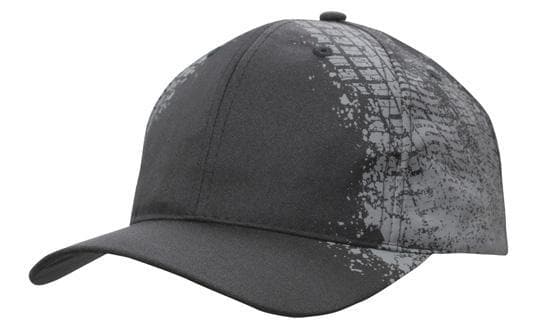 Breathable Poly Twill 6-Panel Cap with Tire Print