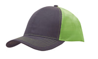 Brushed Cotton Mesh Back 6-Panel Trucker Cap with Pre-Curved Peak thumbnail 3