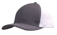 Brushed Cotton Mesh Back 6-Panel Trucker Cap with Pre-Curved Peak thumbnail 6