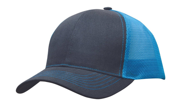 Brushed Cotton with Mesh Back Cap - madhats.com.au