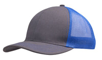 Brushed Cotton Mesh Back 6-Panel Trucker Cap with Pre-Curved Peak thumbnail 7