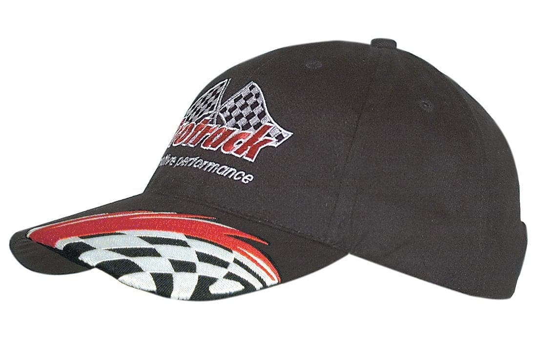 Brushed Cotton Low Profile Cap with Swoosh & Check Embroidery