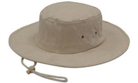 Brushed Heavy Cotton Wide Brim Hat with Adjustable Chin Strap thumbnail 33