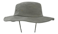 Brushed Heavy Cotton Wide Brim Hat with Adjustable Chin Strap thumbnail 17