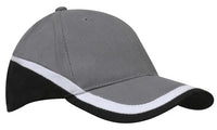 Brushed Heavy Cotton Tri-Coloured Structured Cap with Pre-Curved Peak thumbnail 2