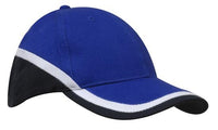 Brushed Heavy Cotton Tri-Coloured Structured Cap with Pre-Curved Peak thumbnail 5