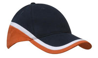 Brushed Heavy Cotton Tri-Coloured Structured Cap with Pre-Curved Peak thumbnail 8