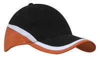 Brushed Heavy Cotton Tri-Coloured Structured Cap with Pre-Curved Peak thumbnail 3