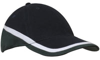 Brushed Heavy Cotton Tri-Coloured Structured Cap with Pre-Curved Peak thumbnail 7