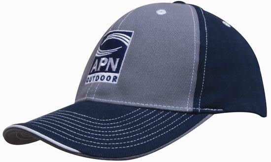 
            
                Load image into Gallery viewer, Brushed Heavy Cotton Two Tone Cap with Contrasting Stitching and Open Lip Sandwich - madhats.com.au
            
        