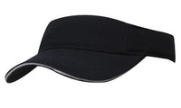 Brushed Heavy Cotton Visor with Adjustable Sandwich Strap thumbnail 5