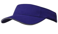 Brushed Heavy Cotton Visor with Adjustable Sandwich Strap thumbnail 8