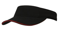 Brushed Heavy Cotton Visor with Adjustable Sandwich Strap thumbnail 2