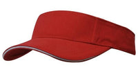 Brushed Heavy Cotton Visor with Adjustable Sandwich Strap thumbnail 9