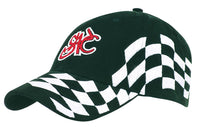 Brushed Heavy Cotton Caps with Check Pattern and Fabric Strap thumbnail 2
