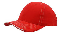 Brushed Heavy Cotton Cap with Contrasting Stitching & Open Lip Sandwich thumbnail 3
