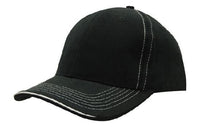 Brushed Heavy Cotton Cap with Contrasting Stitching & Open Lip Sandwich thumbnail 1
