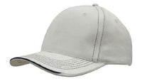 Brushed Heavy Cotton Cap with Contrasting Stitching & Open Lip Sandwich thumbnail 6