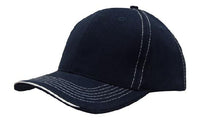 Brushed Heavy Cotton Cap with Contrasting Stitching & Open Lip Sandwich thumbnail 2