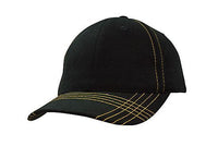 Brushed Heavy Cotton Cap with Contrasting Stitching & Cross-Stitched Peak thumbnail 1