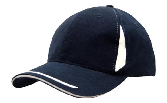 
            
                Load image into Gallery viewer, Brushed Heavy Cotton with Crown Inserts, Peak Trim &amp;amp; Sandwich - madhats.com.au
            
        