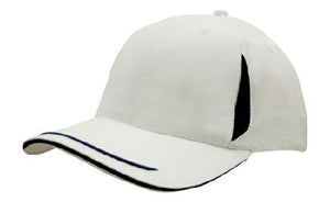 
            
                Load image into Gallery viewer, Brushed Heavy Cotton with Crown Inserts, Peak Trim &amp;amp; Sandwich - madhats.com.au
            
        