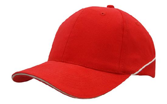 Brushed Heavy Cotton with Crown Piping and Sandwich - madhats.com.au