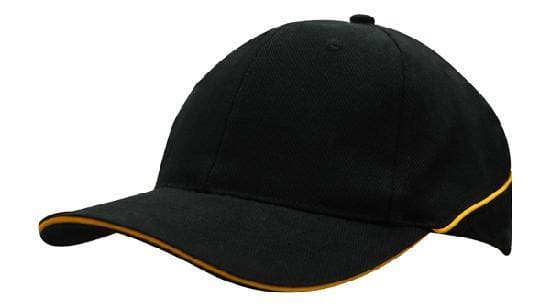 Brushed Heavy Cotton with Crown Piping and Sandwich - madhats.com.au
