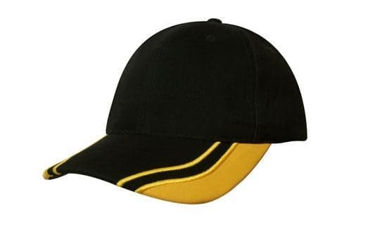 Brushed Heavy Cotton Baseball Cap with Curved Peak Inserts