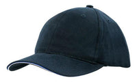 Brushed Heavy Cotton 6-Panel Low Profile Cap with Double Sandwich Peak thumbnail 2