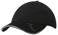 Brushed Heavy Cotton 6-Panel Cap with Embossed PU Peak thumbnail 1