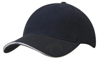 Brushed Heavy Cotton 6-Panel Cap with Embossed PU Peak thumbnail 2