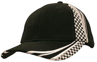 Structured Brushed Cotton 6-Panel Cap with Embroidered Checks thumbnail 2