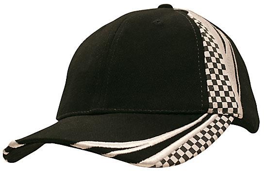 Brushed heavy cotton with embroidery & printed checks - madhats.com.au