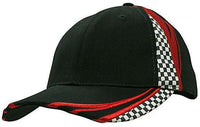 Structured Brushed Cotton 6-Panel Cap with Embroidered Checks thumbnail 1