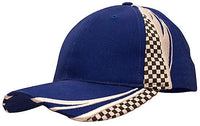 Structured Brushed Cotton 6-Panel Cap with Embroidered Checks thumbnail 4