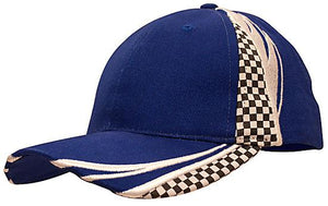 Brushed heavy cotton with embroidery & printed checks - madhats.com.au