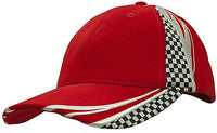 Structured Brushed Cotton 6-Panel Cap with Embroidered Checks thumbnail 3