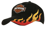 Brushed Heavy Cotton with Flame Embroidery - madhats.com.au
