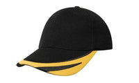 Brushed Heavy Cotton Cap with Peak Trim and Embroidery thumbnail 1