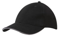 Brushed Heavy Cotton Cap with Sandwich Trim and Buckle Strap thumbnail 4