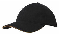 Brushed Heavy Cotton Cap with Sandwich Trim and Buckle Strap thumbnail 1
