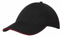 Brushed Heavy Cotton Cap with Sandwich Trim and Buckle Strap thumbnail 3