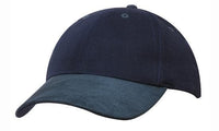 Brushed Heavy Cotton Cap with Suede Peak - Structured 6 Panel thumbnail 9