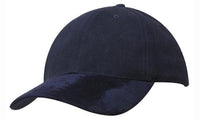 Brushed Heavy Cotton Cap with Suede Peak - Structured 6 Panel thumbnail 8
