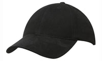 Brushed Heavy Cotton Cap with Suede Peak - Structured 6 Panel thumbnail 1