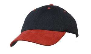 Brushed Heavy Cotton with Suede Peak - madhats.com.au